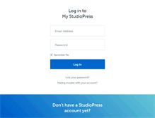 Tablet Screenshot of my.studiopress.com